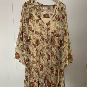 Full Length Floral Patterned Dress